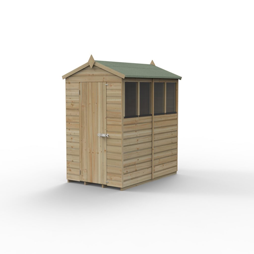 Beckwood 4×6 Apex Shed – 4 Window with Installation 5013053201381 2